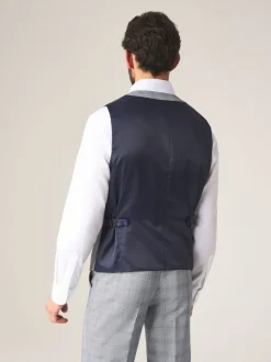 Skopes Grey Single Breasted Double Breasted Scoop Anello Suit Waistcoat