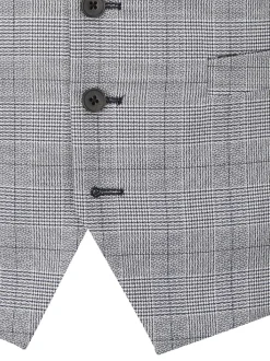 Skopes Grey Single Breasted Double Breasted Scoop Anello Suit Waistcoat