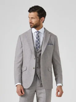 Skopes Grey Single Breasted Jude Tweed Tailored Fit Suit Jacket