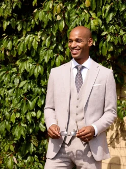 Skopes Grey Single Breasted Jude Tweed Tailored Fit Suit Jacket