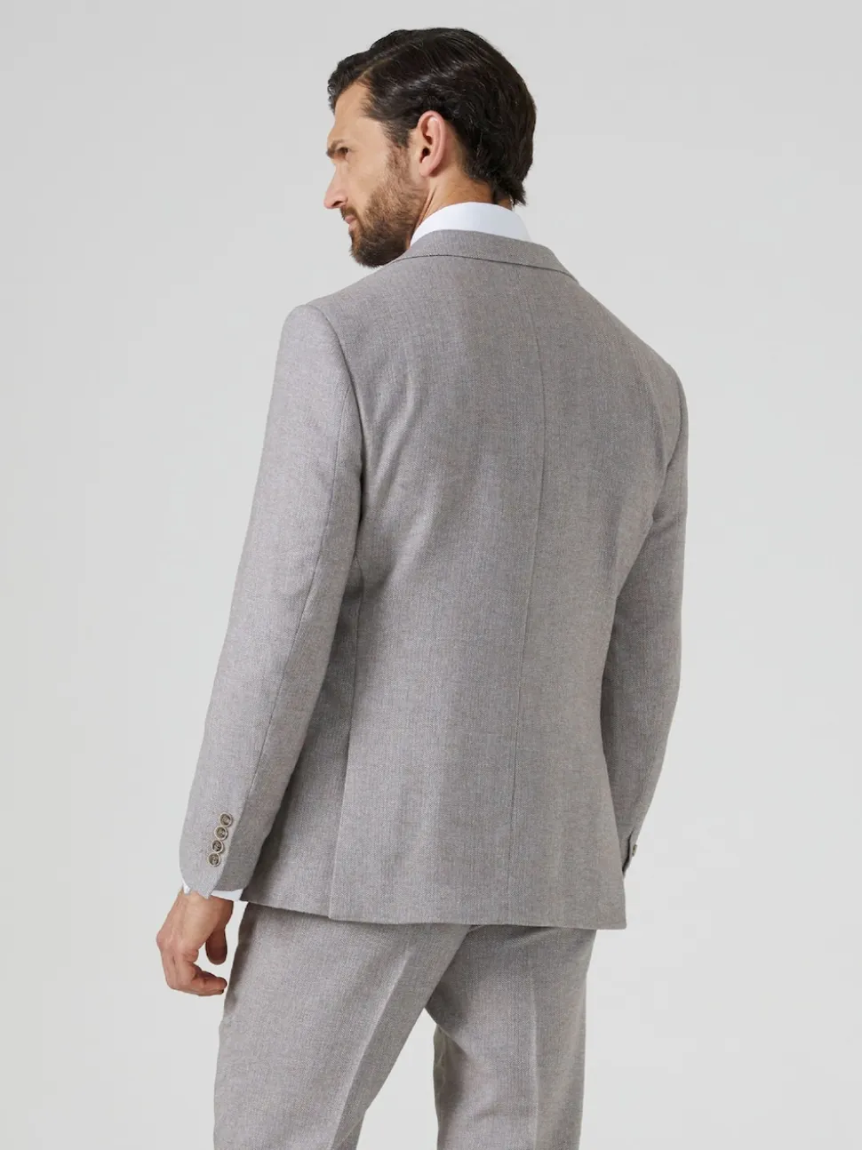 Skopes Grey Single Breasted Jude Tweed Tailored Fit Suit Jacket