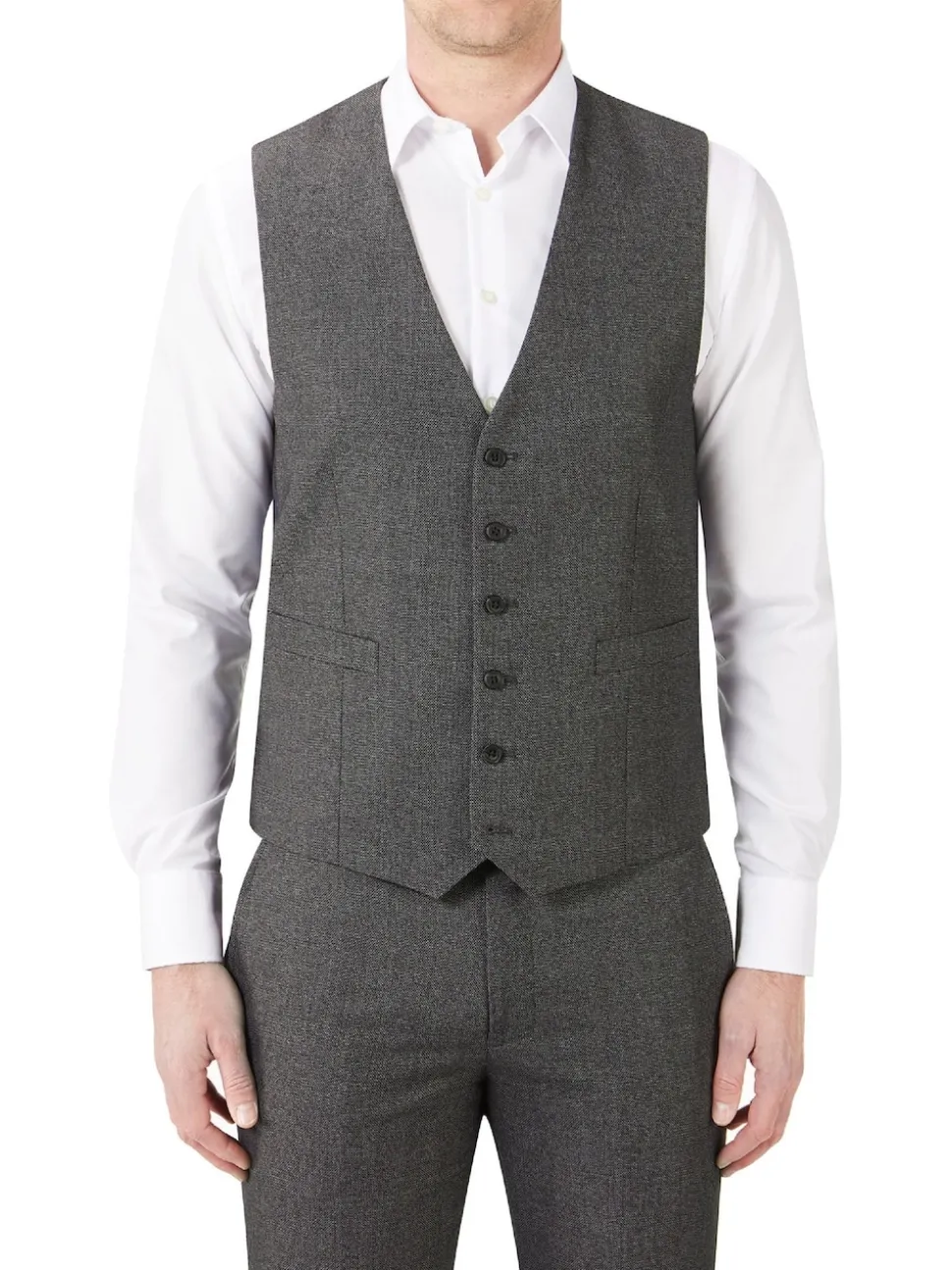 Skopes Grey Single Breasted Harcourt Single Breasted Tailored Fit Suit Waistcoat