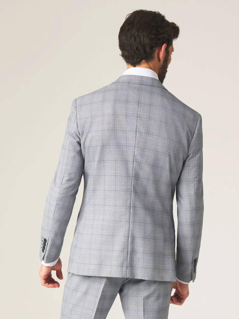 Skopes Grey Slim Fit Anello Check Suit Jacket