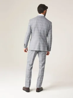 Skopes Grey Slim Fit Anello Check Suit Jacket