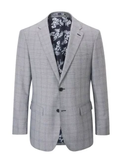 Skopes Grey Slim Fit Anello Check Suit Jacket