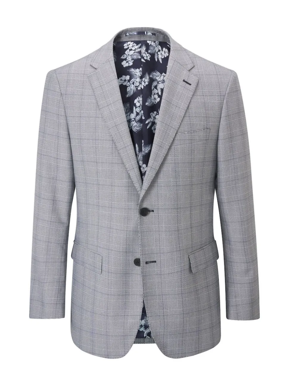 Skopes Grey Slim Fit Anello Check Suit Jacket