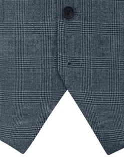 Skopes Grey Tailored Fit Self Check Anthony Suit Waistcoat