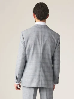 Skopes Grey Tailored Fit Anello Check Suit Jacket