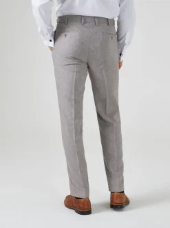 Skopes Grey Tailored Fit Jude Tweed Suit Trousers