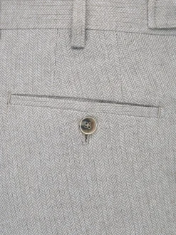 Skopes Grey Tailored Fit Jude Tweed Suit Trousers