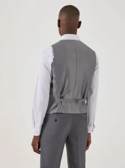 Skopes Light Grey Double Breasted Harcourt Single Breasted Tailored Fit Suit Waistcoat