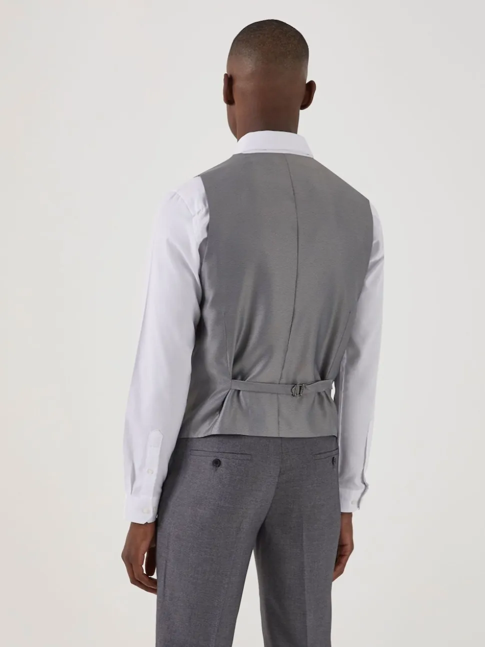 Skopes Light Grey Double Breasted Harcourt Single Breasted Tailored Fit Suit Waistcoat