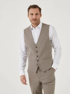 Skopes Natural Jodrell Marl Tweed Tailored Fit Suit Waistcoat