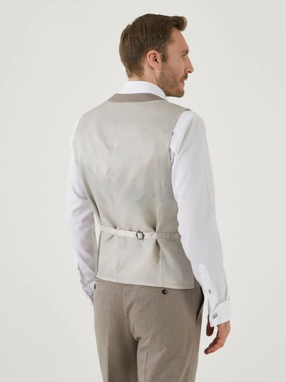 Skopes Natural Jodrell Marl Tweed Tailored Fit Suit Waistcoat
