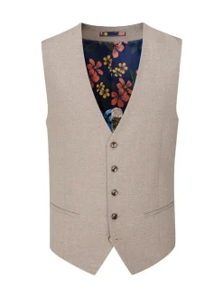 Skopes Natural Jodrell Marl Tweed Tailored Fit Suit Waistcoat