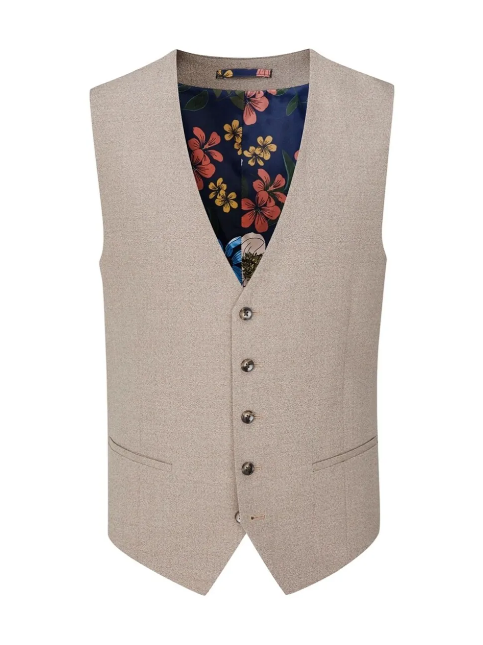 Skopes Natural Jodrell Marl Tweed Tailored Fit Suit Waistcoat