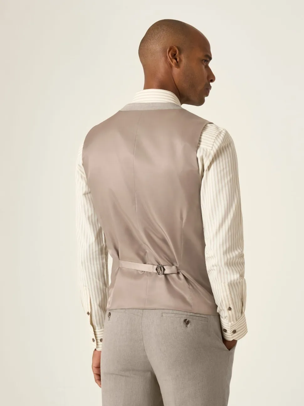 Skopes Natural Single Breasted Tailored Fit Calvados Linen Blend Suit Waistcoat