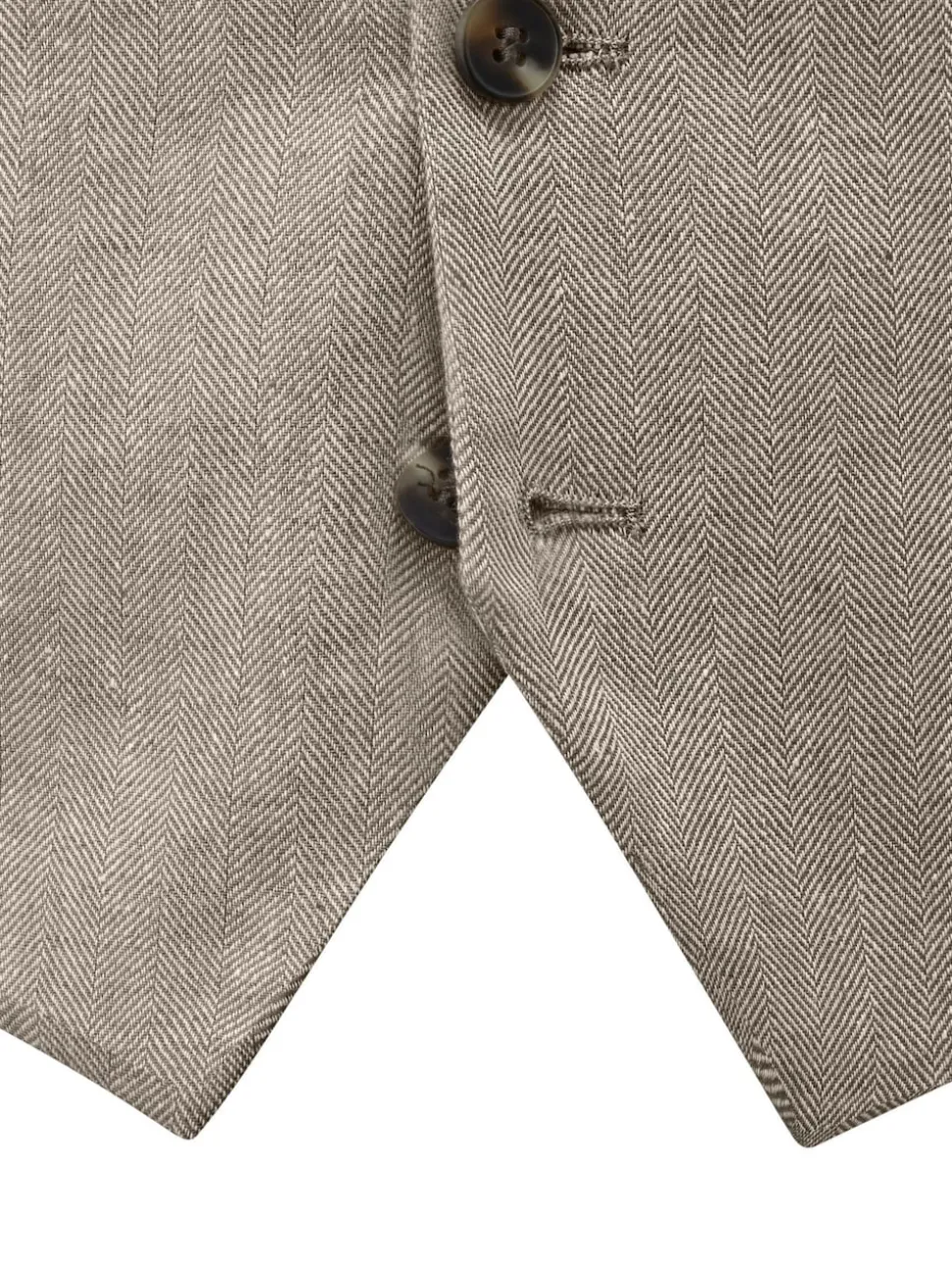 Skopes Natural Single Breasted Tailored Fit Calvados Linen Blend Suit Waistcoat