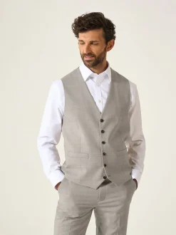 Skopes Natural Tailored Fit Check Charlie Suit Waistcoat