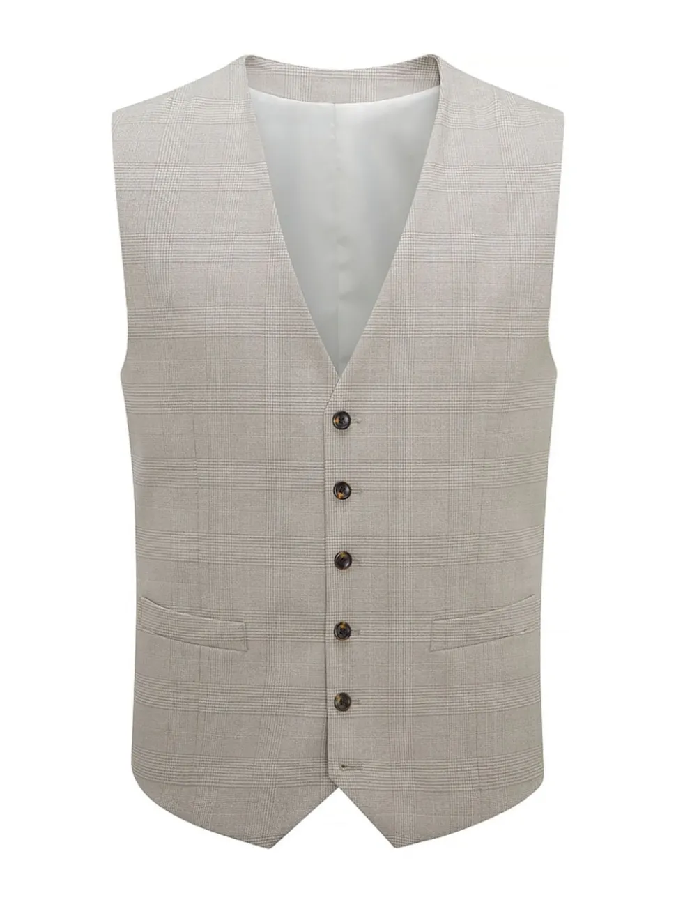 Skopes Natural Tailored Fit Check Charlie Suit Waistcoat