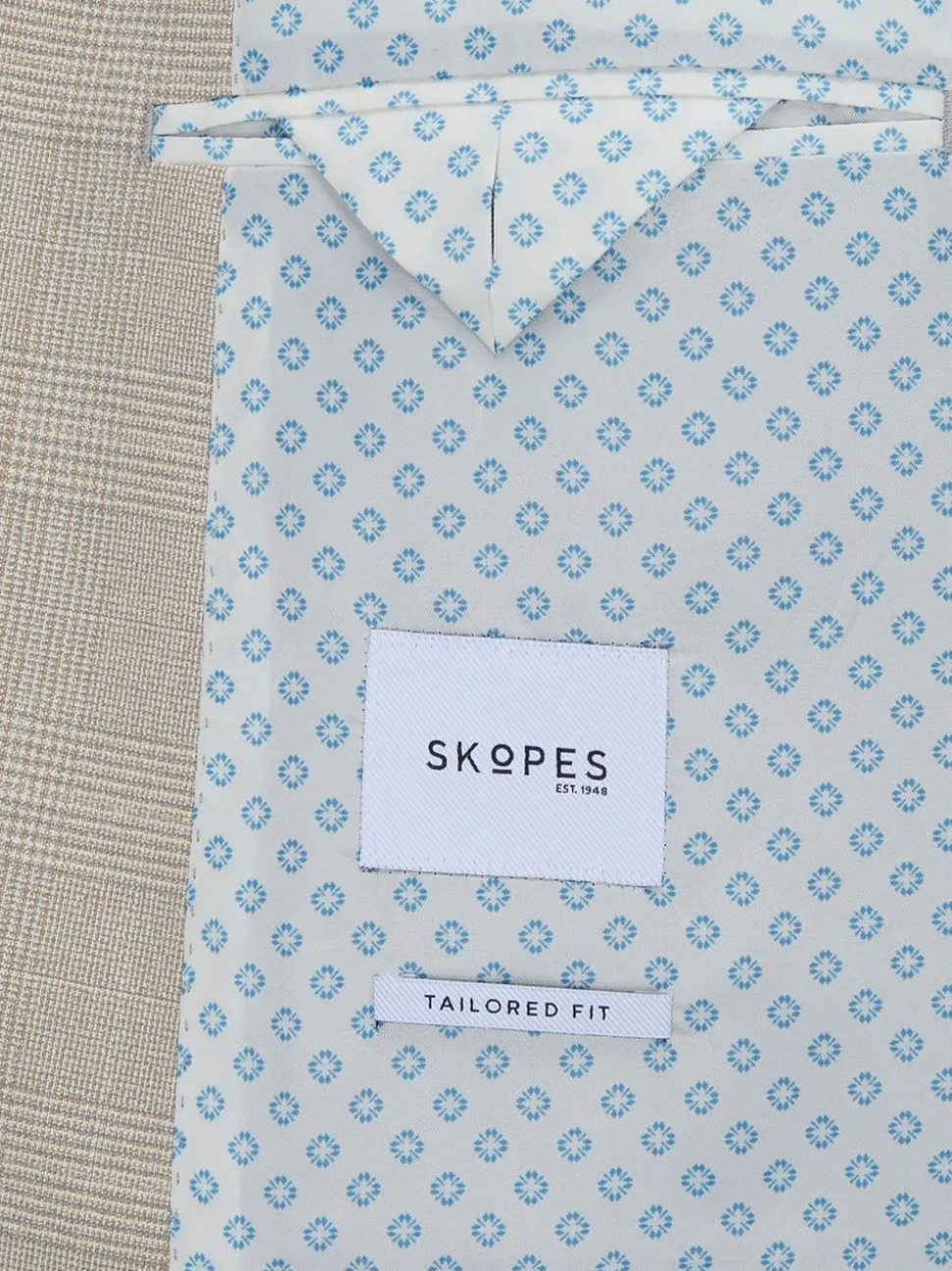 Skopes Natural Tailored Fit Check Charlie Suit Jacket