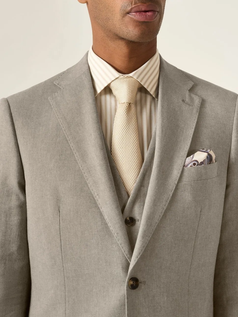 Skopes Natural Tailored Fit Calvados Linen Blend Suit Jacket