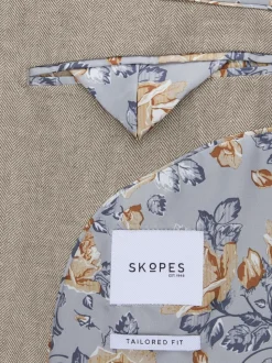 Skopes Natural Tailored Fit Calvados Linen Blend Suit Jacket