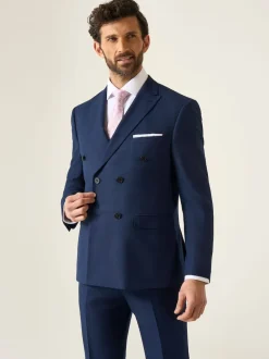 Skopes Navy Blue Double Breasted Harcourt Suit Jacket
