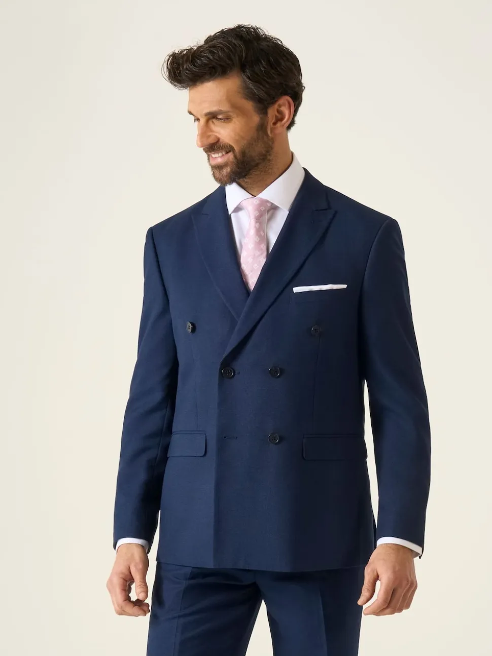 Skopes Navy Blue Double Breasted Harcourt Suit Jacket