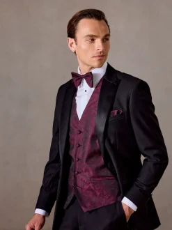 Skopes Red Party Paisley Waistcoat