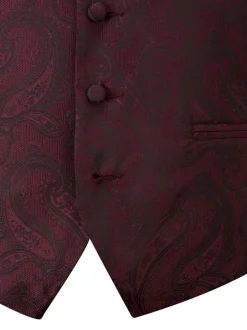 Skopes Red Party Paisley Waistcoat