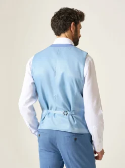 Skopes Sky Blue Redding Tailored Fit Suit Waistcoat