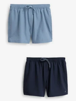 Slate Blue/Navy Blue Essential Swim Shorts 2 Pack