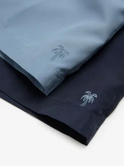 Slate Blue/Navy Blue Essential Swim Shorts 2 Pack