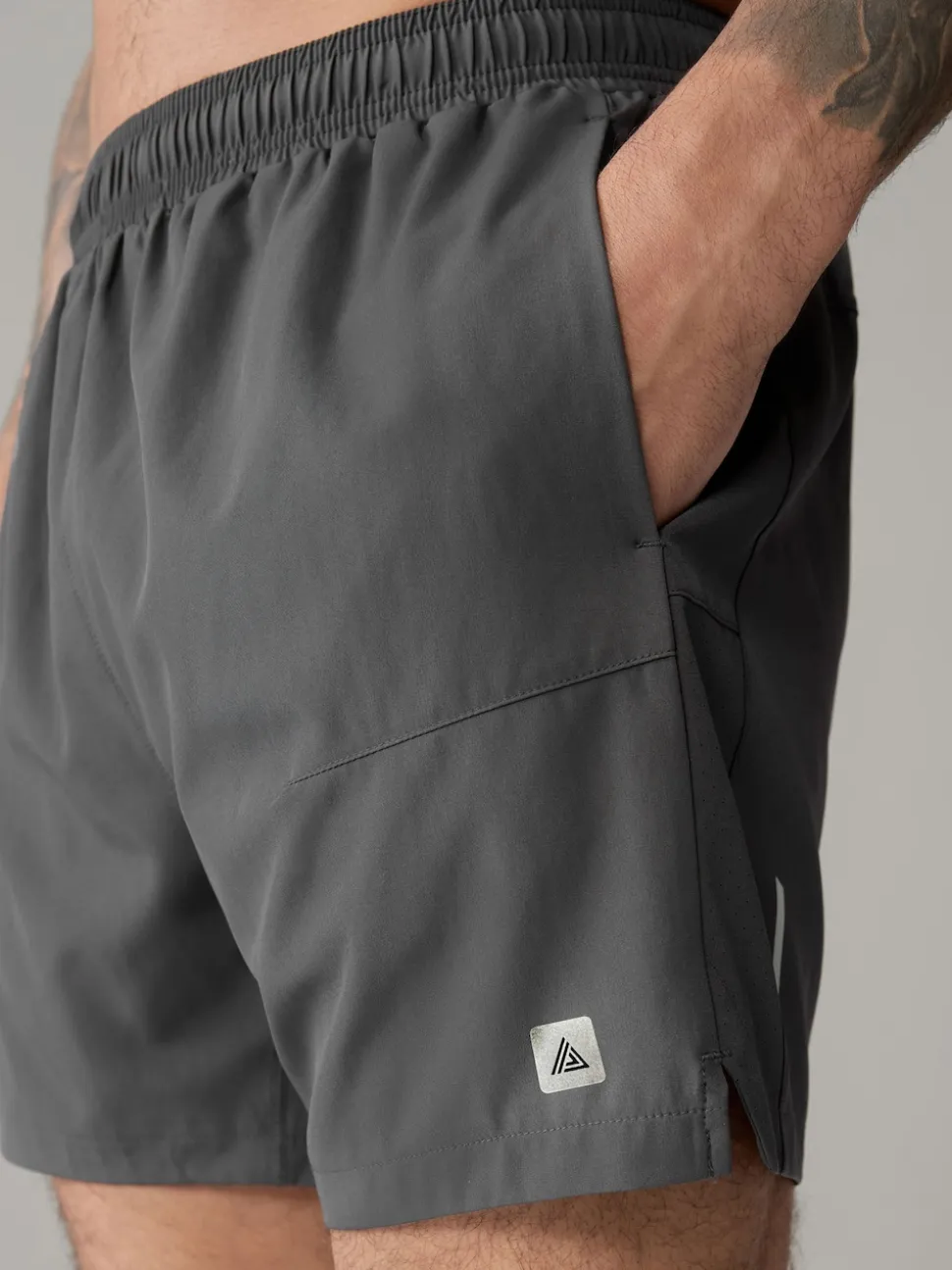 Slate Grey 7 Inch Active Gym Sports Shorts