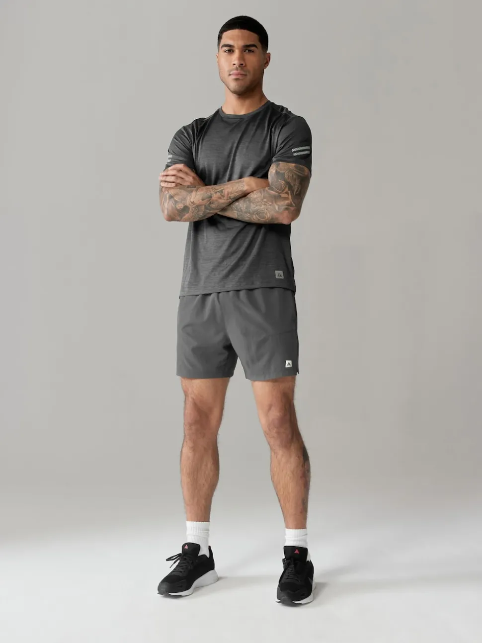 Slate Grey 7 Inch Active Gym Sports Shorts