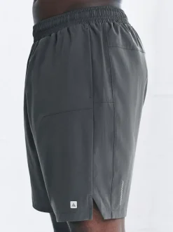 Slate Grey 9 Inch Active Gym Sports Shorts