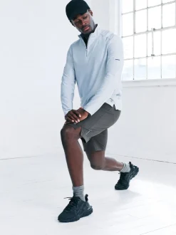Slate Grey 9 Inch Active Gym Sports Shorts