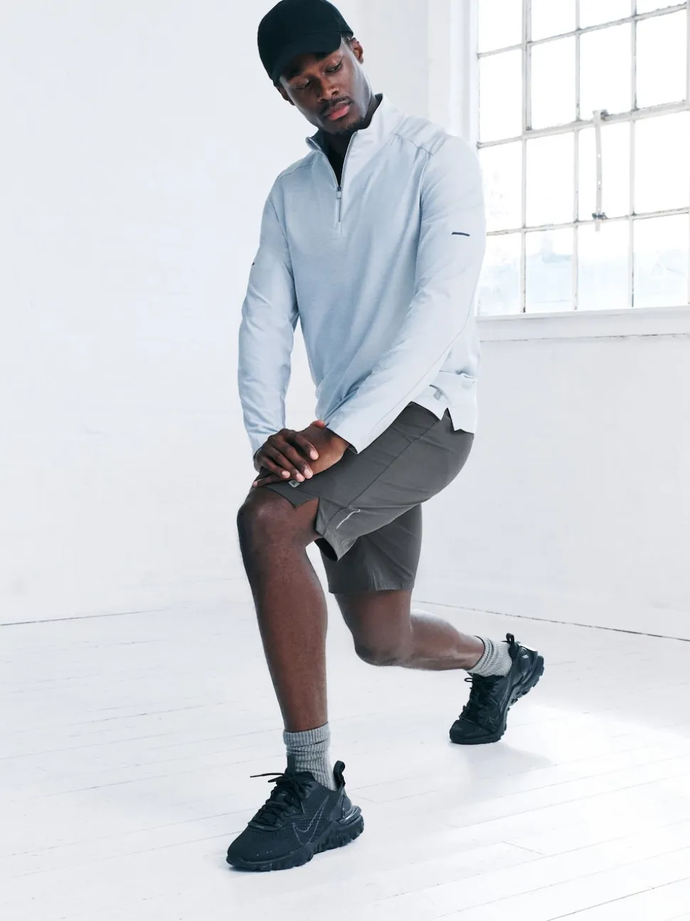 Slate Grey 9 Inch Active Gym Sports Shorts