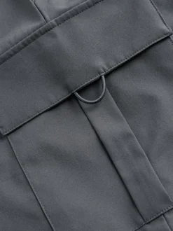 Slate Grey Active Cargo Gym Training Shorts
