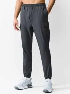 Slate Grey Active Cargo Gym Joggers
