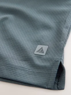 Slate Grey Active Gym Textured Training T-Shirt