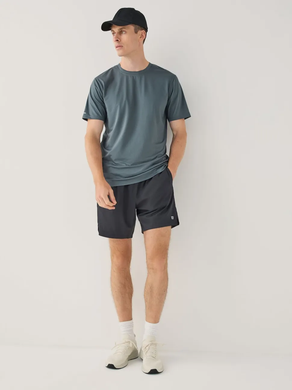 Slate Grey Active Gym Textured Training T-Shirt
