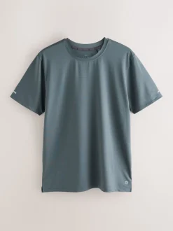 Slate Grey Active Gym Textured Training T-Shirt