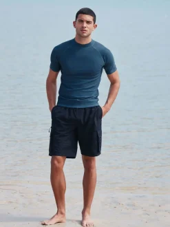 Slate Grey Active Short Sleeve Rash Vest