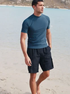 Slate Grey Active Short Sleeve Rash Vest
