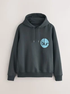 Slate Grey Blur Licence Graphic Hoodie
