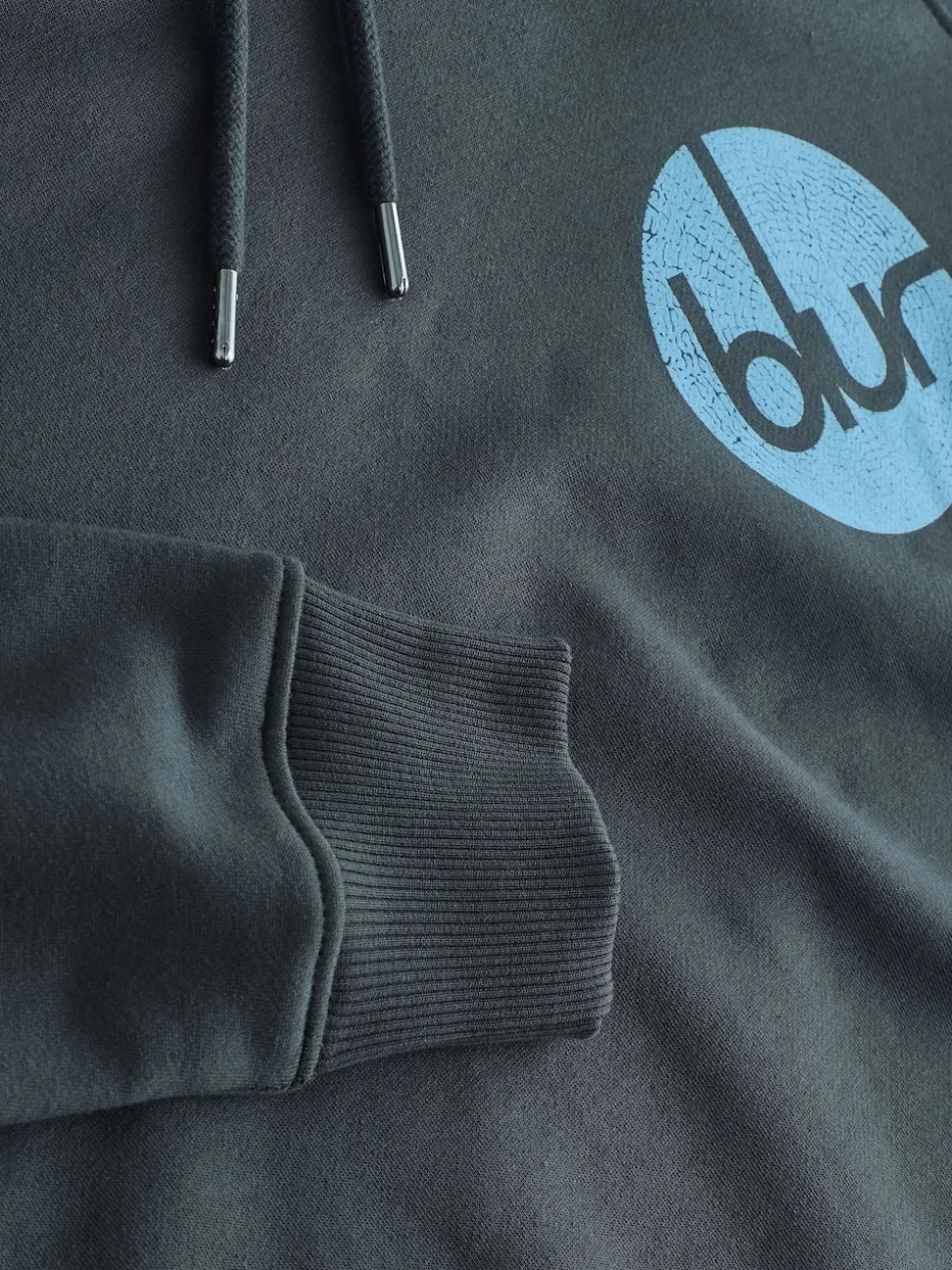 Slate Grey Blur Licence Graphic Hoodie