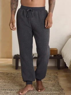 Slate Grey Borg Fleece Lined Cuffed Joggers
