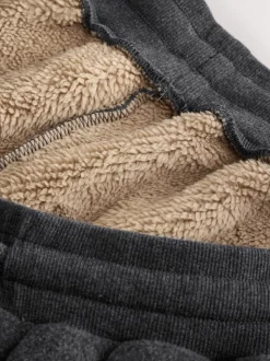 Slate Grey Borg Fleece Lined Cuffed Joggers